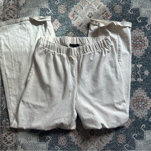 Forever 21 White Wide leg sweatpants